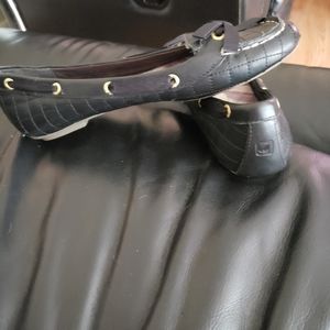 Leather Sperry Topsider Black Loafers sz 6